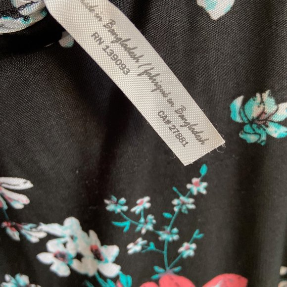 Large 2 Dye 4 Black with blue and pink flower casual summer dress - Picture 12 of 13